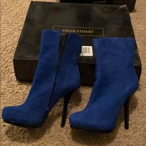 Colin Stuart Leather Upper Royal Blue Bootie